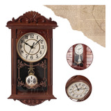 Relógio Pendulo De Parede Decorativo Antigo Retrô Branco