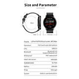Relógio Redondo Smartwatch + Pulseira Extra + Película Cor Da Caixa Branco Cor Do Bisel Preto