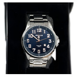 Relogio Seculus Masculino Long Life 20929g0svna2 Azul Aço Cor Da Correia Prateado Cor Do Bisel Prateado