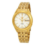 Relógio Seiko Automático Masc Snkl26b1 Dourado Fundo Branco