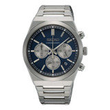 Relógio Seiko Chronograph Ssb453b1 Masculino Aço Fundo Azul