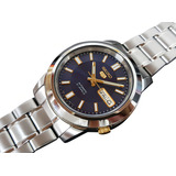 Relógio Seiko Clássico Calendário Automático Snkk11k1 Cor Da Correia Aço Cor Do Bisel Aço Cor Do Fundo Azul