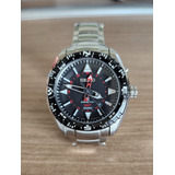 Relógio Seiko Prospex Kinetic Sun049b2 Gmt Impecável Coleção
