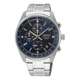 Relógio Seiko Ssb377p1 Cronografo Taquímetro Azul Quartz Wr