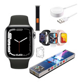 Relógio Smartwatch Watch-x 45mm Amoled Chat Gpt 2025 Serie 10 Cor Preto