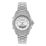 Relógio T20557/3b Technos Masculino Performance Skydiver Cor Da Correia Prateado Cor Do Bisel Prateado Cor Do Fundo Branco