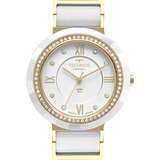 Relógio Technos Feminino Ceramic Saphire Branco E Dourado Cor Da Correia Branco Com Dourado Cor Do Bisel Branco Com Dourado