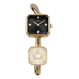 Relógio Technos Feminino Crystal Dourado Preto Bracelete