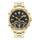 Relógio Technos Masculino Anadigi Performance Dourado