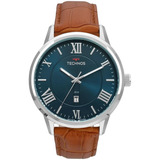 Relógio Technos Masculino Classic Steel Couro Oferta