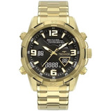 Relógio Technos Masculino Dourado Digiana Performance Oferta