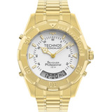 Relógio Technos Masculino Dourado Skydiver Prova Dágua 150 M
