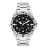 Relógio Technos Masculino Militar Prata - 2115nbq/1p Cor Da Correia Prateado Cor Do Bisel Prateado Cor Do Fundo Preto