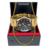 Relógio Technos Masculino Skymaster 6p79bv/1p Original Luxo