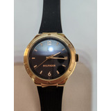 Relógio Tommy Hilfiger, Dourado, Pulseira Preta (41)