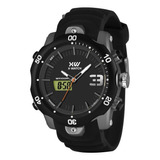 Relógio X-watch Masculino Anadigi 100m Grafite 51mm