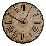 Relógios De Paredes Decorativo Relógio Gigante 70 Cm Antigo Cor Da Estrutura Preto Cor Do Fundo Envelhecido