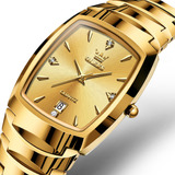 Relógios De Quartzo De Luxo Olevs Calender Diamond