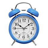 Reloj De Mesa Analógico Aguia Power Vintage Alto Metal Presente Mesa Antigo Decorativo Despertador - Azul 