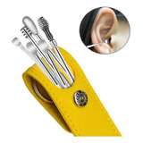 Removedor Cera De Ouvidos Kit 7 Peças Aço Inox Limpeza 