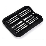 Removedor De Cravos E Comedões Cureta Kit Com 7 Peças Inox