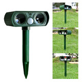 Repelente De Pragas Para Gatos, Cães, Jardim, Ultrassônico, Solar, Verde Escuro