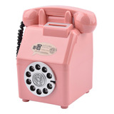 Retro Telefone Piggy Bank Estatueta Mesa Decoração De