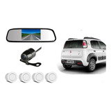 Retrovisor Com Câmera Ré Traseira Sensor Estacionamento Uno