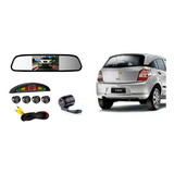 Retrovisor Com Tela Camera De Re Sensor Estacionamento Agile