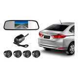 Retrovisor Com Tela Camera De Ré Sensor Estacionamento City