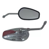 Retrovisor Gvs Harley Custom Cromado Haste Curta Len Convexa