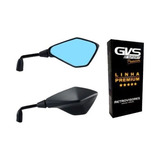 Retrovisor Gvs Kawasaki Z400 Haste Longa 90° Azul Convexo