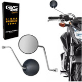 Retrovisor Gvs Moto Dt 200 Haste Cromada Lente Convexa Honda
