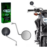 Retrovisor Gvs Moto Dt200 Mini Haste Cromada Rosca Honda Par