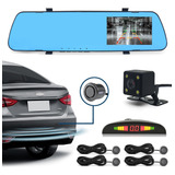 Retrovisor Lcd + Câmera + Sensor Cinza Corsa Classic 2011