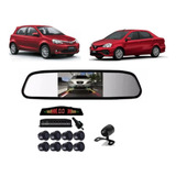 Retrovisor Lcd Etios Câm Ré Borboleta Sensor Estacionamen 8p