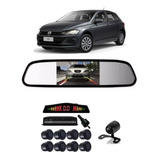 Retrovisor Lcd Novo Polo Câm Ré Borboleta Sensor Estacion 8p