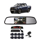 Retrovisor Lcd S10 Câm Ré Borboleta Sensor Estacionamento 8p