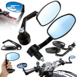 Retrovisor Ponta Guidão Custom Cafe Racer Moto Preto