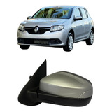 Retrovisor Sandero 2018 Original Renault Manual Prata Le