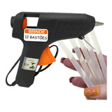 Revolver Pistola Cola Quente + 12 Bastões De Cola De Bivolt