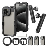 Rig Cage Gaiola De Metal Para iPhone 15 Pro Max Adap. Filtro