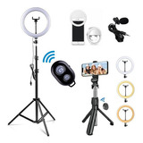 Ring Light 50 Cm De Led Com Tripe Usb Suporte Para Celular Cor Da Estrutura Preto Cor Da Luz Branco Frio, Branco Quente, Neutro. 110v/220v