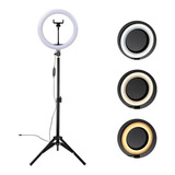 Ring Light Anel Luz 12 Polegadas 30cm C/ Suporte De Celular Cor Da Estrutura Preto Cor Da Luz 3tons 110v/220v