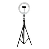 Ring Light Iluminador Led Profissional 26cm Tripé 2,10m Estrutura Preto Luz Branco-frio 110v/220v 4you