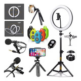 Ringlight Tipé Celular Hing Light 26 Cm Microfone De Lapela