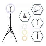 Ringlinght Led Luz Flash Estudio Profissional Com Tripe 210m