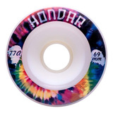 Roda Longboard Hondar Dye 69 Mm 77a Fluorescente Freeride 
