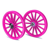 Roda Nylon Aro 16 C/eixos - Par Rodas Bike Infantil