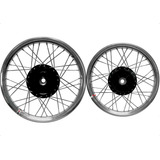 Roda Par Aro Alumínio Viper Vpr Biz 100 110 125 Cromado 4mm